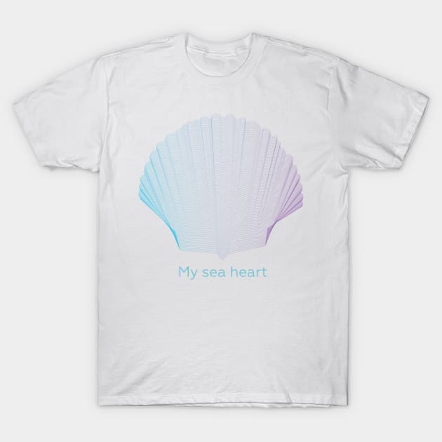 Sea Heart T-Shirt by KITART